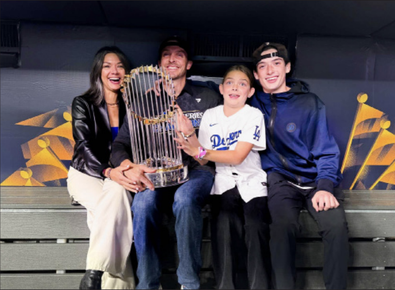 CARR FAMILY holding the World Series trophy